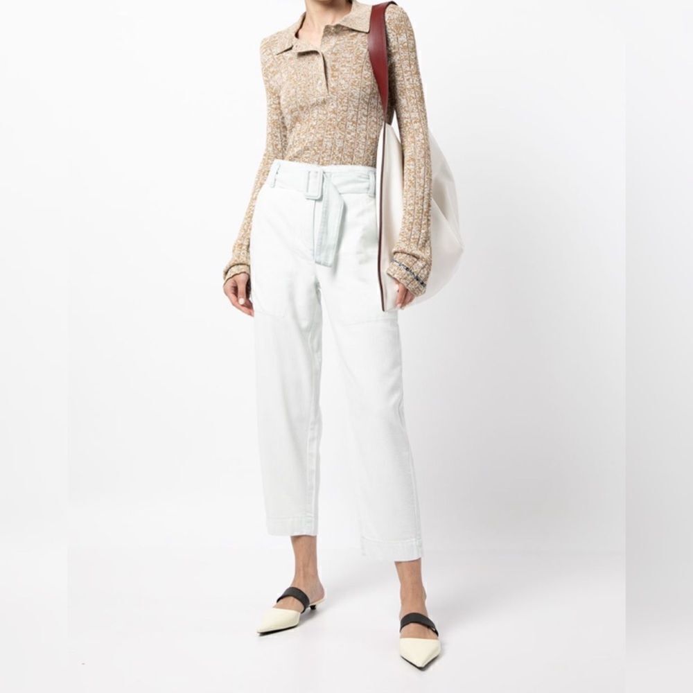 Proenza Schouler White Label belted cropped jeans